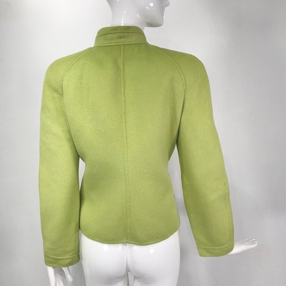 AUTH Vintage Valentino Green Cashmere Wool Front Tie Jacket | Made in Italy Sz 6 - Picture 15 of 17